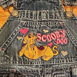 Scooby Doo 2002 Vintage girls Overalls Cartoon Network Blue Denim size 5